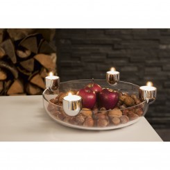 Philippi Schale Teelichthalter Arena Glas mundgeblasen 123076 