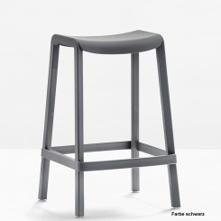 Pedrali Dome Barhocker Sitzhöhe 65 cm schwarz, 2er Set