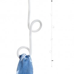 Peppermint Products Loop Rope Hängende Seil-Garderobe weiß loopR-w 