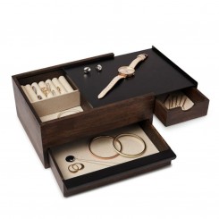 Umbra Schmuckkasten Stowit walnuss/schwarz 290245-048 