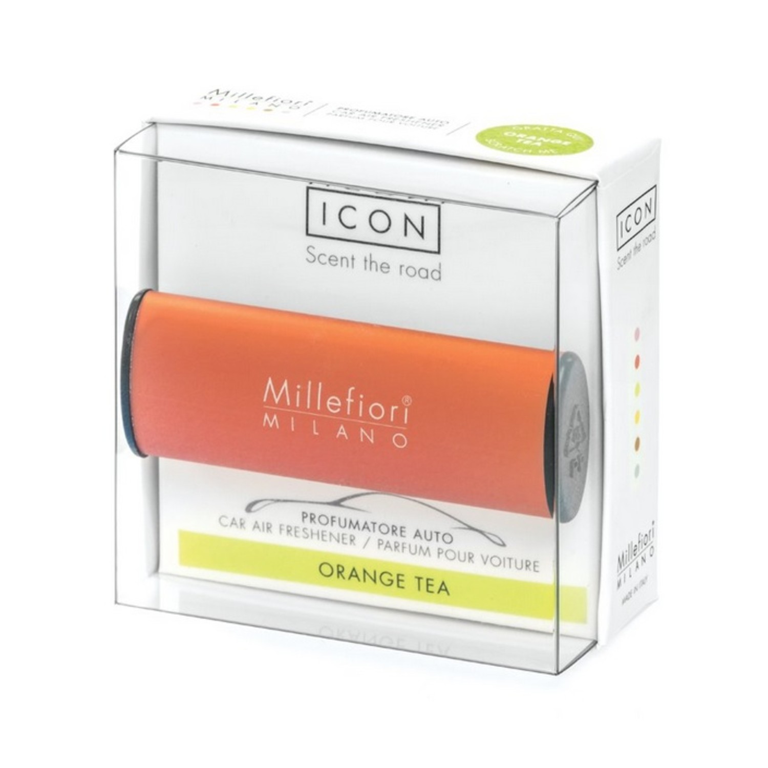 Millefiori Milano Auto Air Freshener Classic Orange Tea Hier