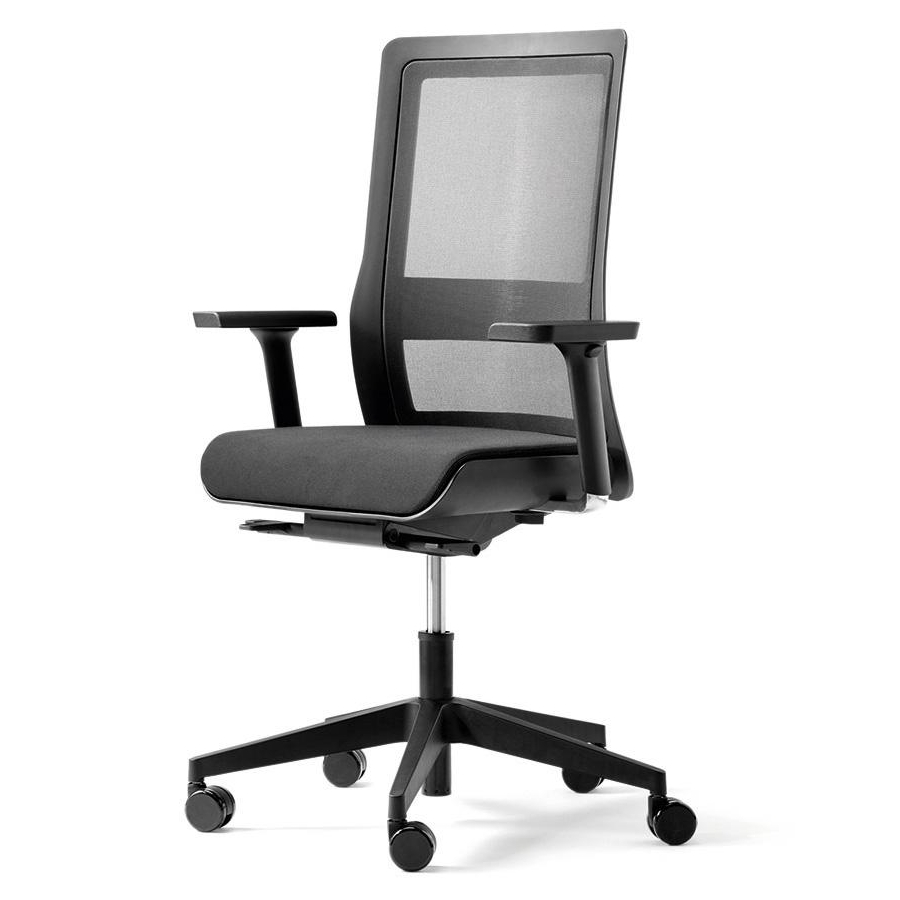 Wiesner Hager Drehstuhl Poi mit höhenverstellb. AL, Netzrücken 5431_101