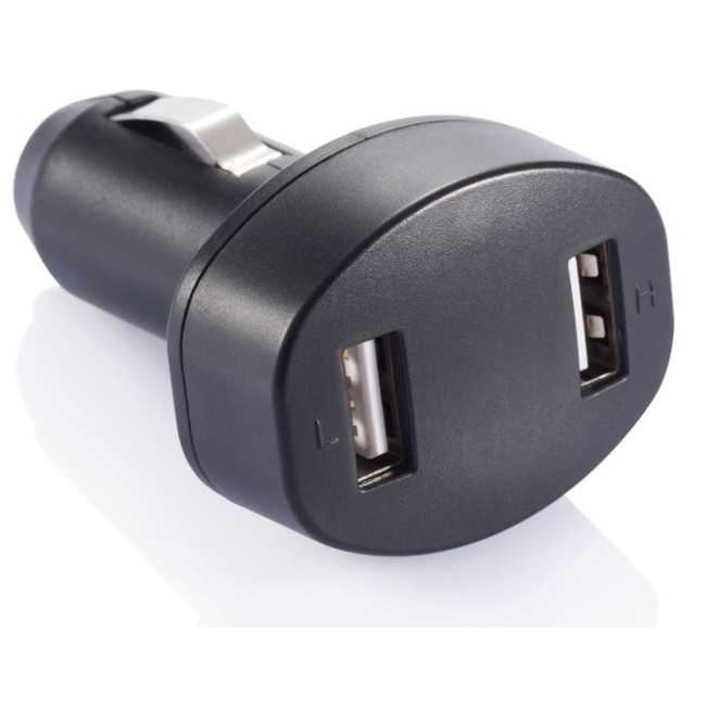 Doppel USB-Adapter fürs Auto schwarz P302.061