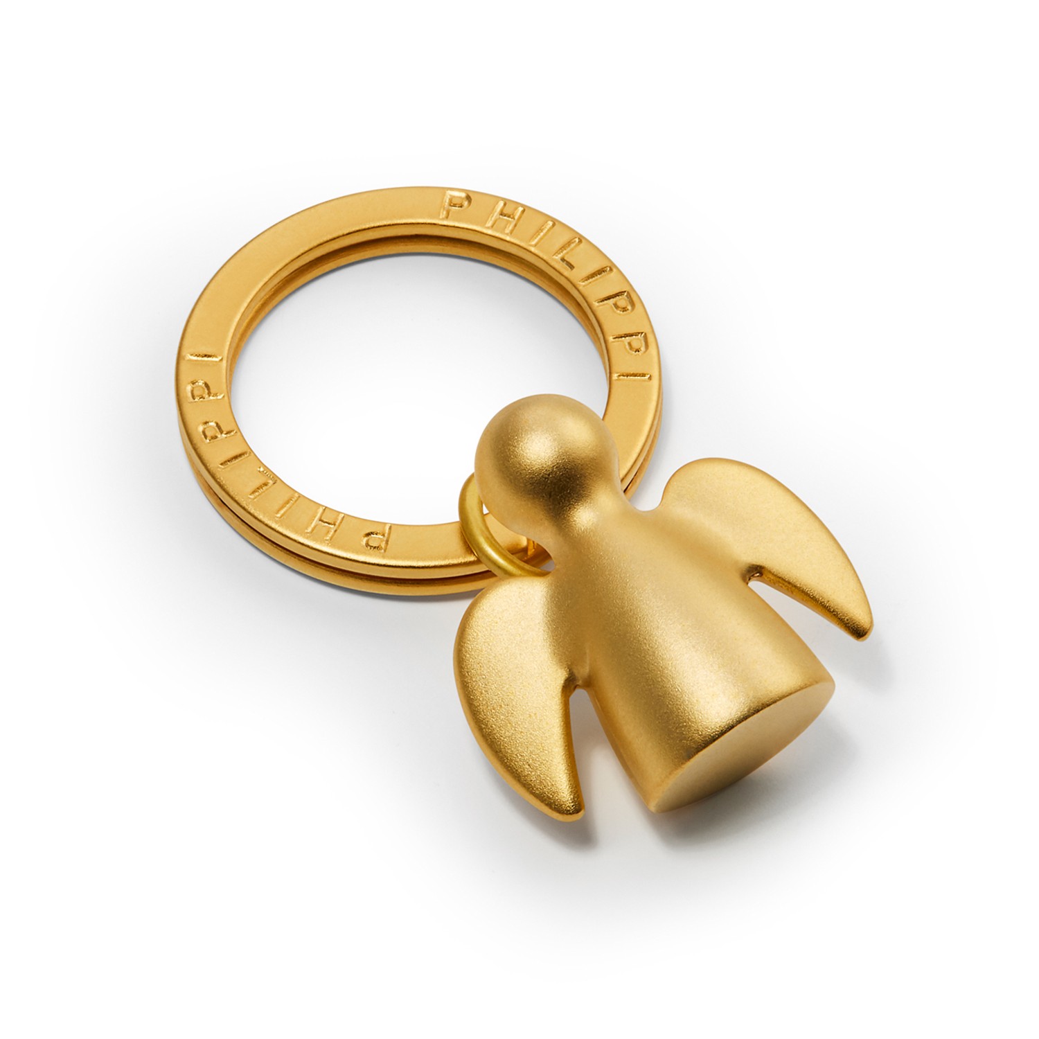Portachiavi Philippi Con Angelo – Figura In Nickel Lucidato 2,8 Cm – Design Di Eberhard Woike