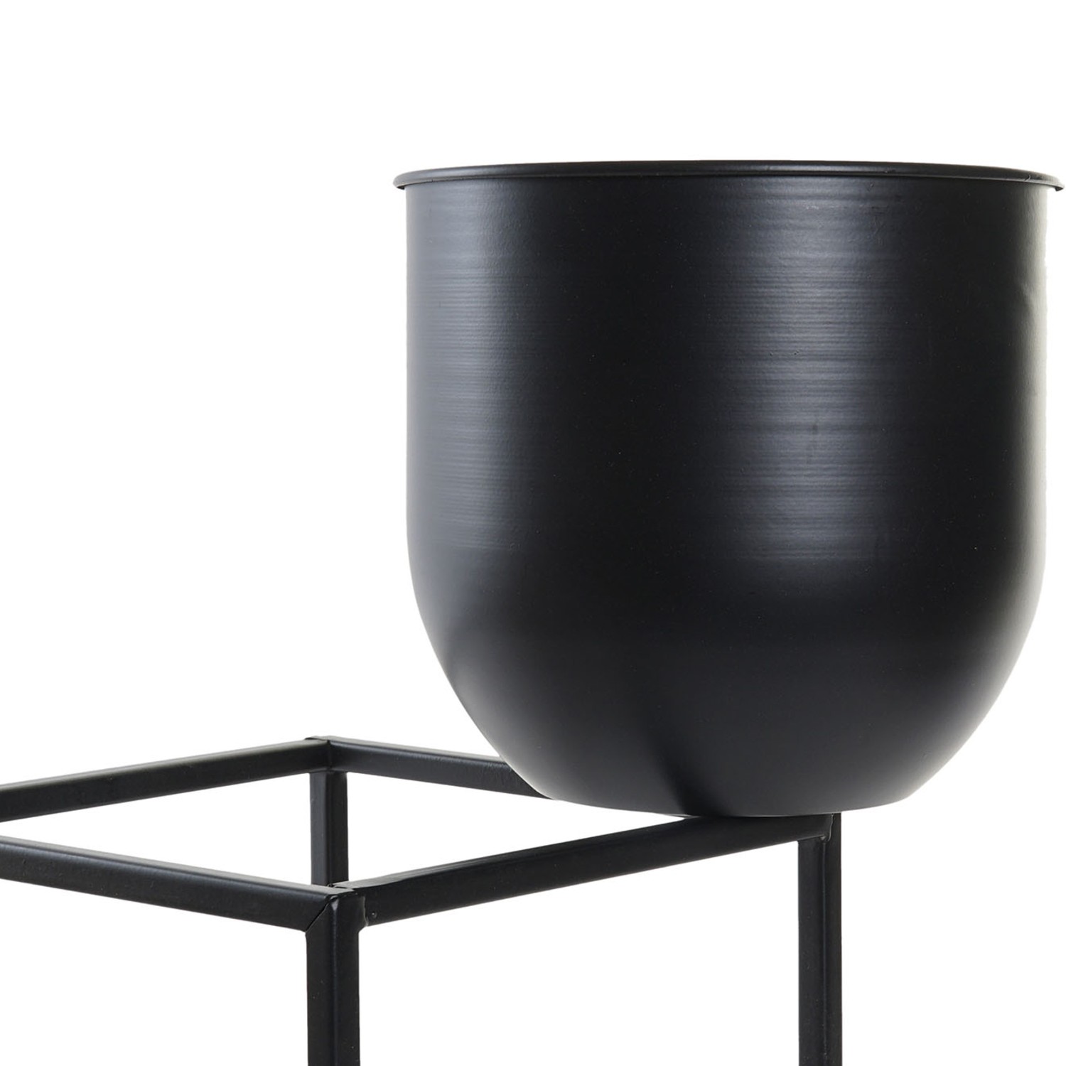 Blumentopf Metall schwarz/schwarz 20x20x21 cm MC191501 modern und