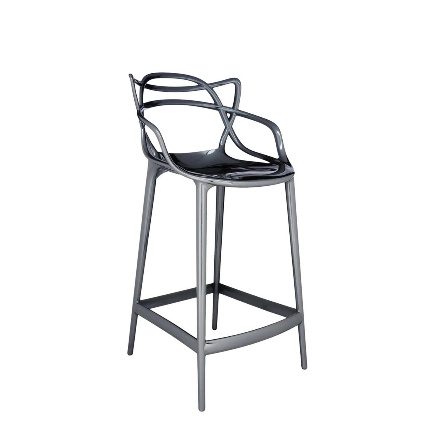 Kartell Barhocker Masters Metallic titan Sitzhöhe 65cm 5849TT hier